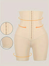 1pc Solid High Waist Shaping Shorts - Comfortable Tummy Control Panties with Adjustable Front Buckle, Soft Polyester Knit Fabric, and Smooth Silhouette - Womens Underwear and Shapewear for Everyday Wear