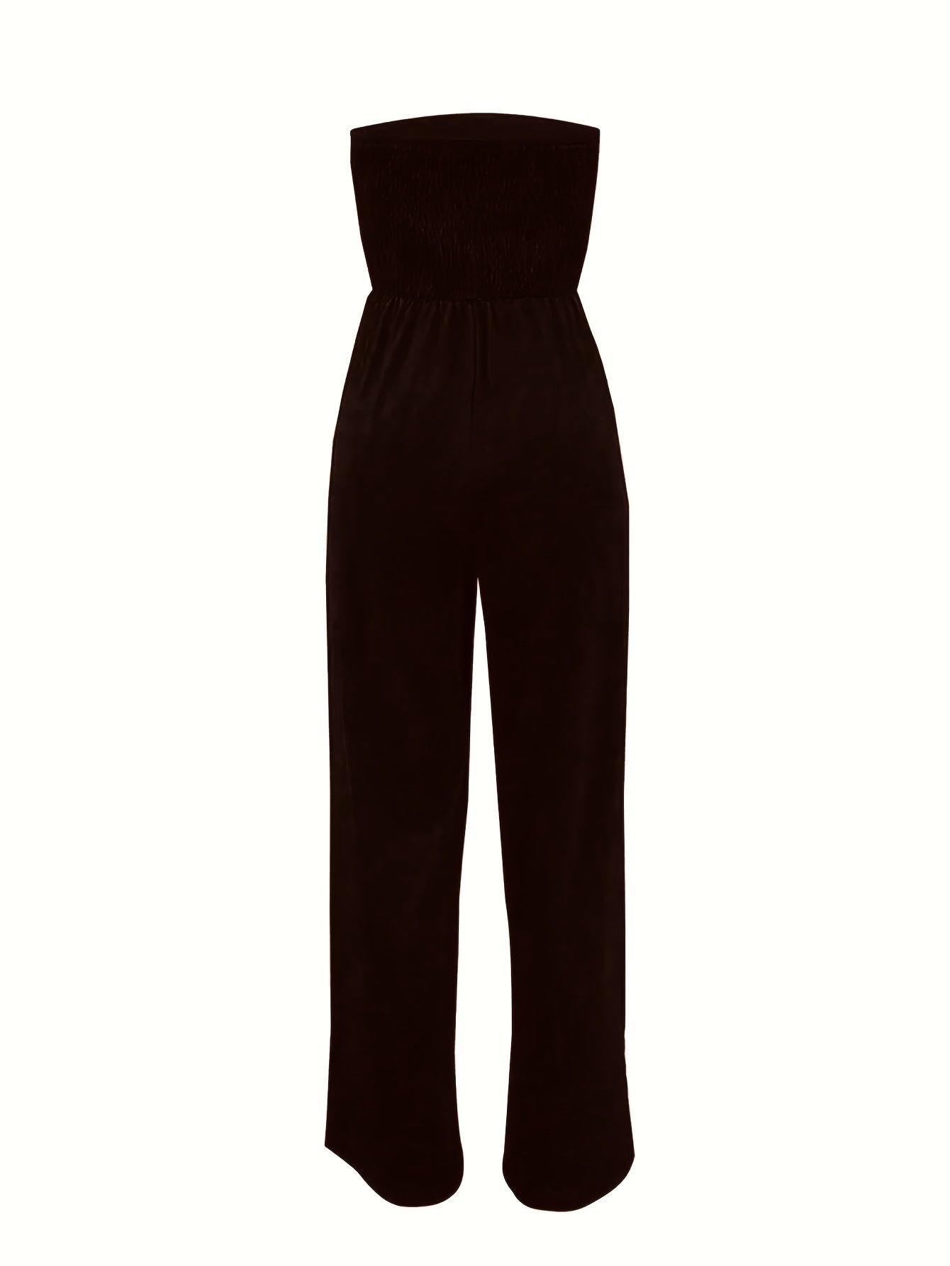 Women's Fashion Plain Color Tube Dress with Matching Pants
