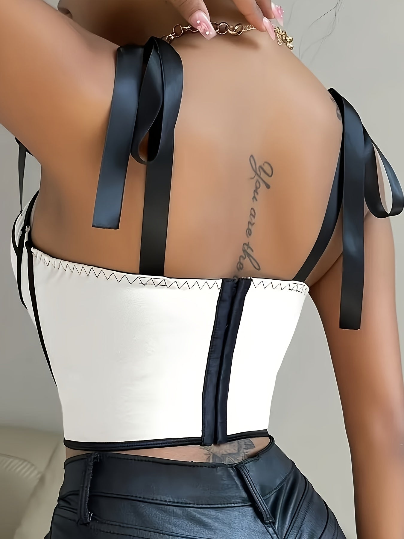 Women's Sexy Sleeveless V-Neck Crop Top with Contrast Mesh Panels & Adjustable Suspenders - High Elasticity Stretchy Fabric, Black & White Striped Design for Casual & Formal Outfits, Sexy Blouses