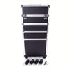 4in 1 Aluminum Cosmetic Professional Makeup Case Tattoo Box, Extra Large Cosmetic Case Rolling Makeup Case Trolley Makeup Travel Organizer with 360° Swivel Wheels Pink Black