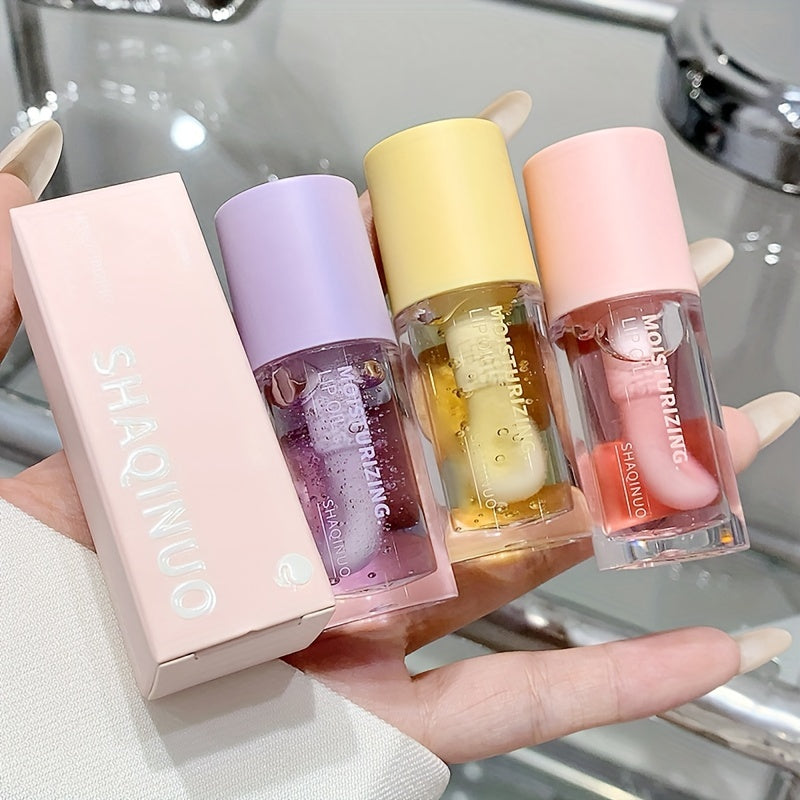 4pcs Soft Lip Essence Oil Moisturizing Hydrating Moisturizing Fade Lip Lines Dudu Lip Lipstick Primer Maillard Lipstick Christmas Party, New Year's Gifts Valentines Day Gifts