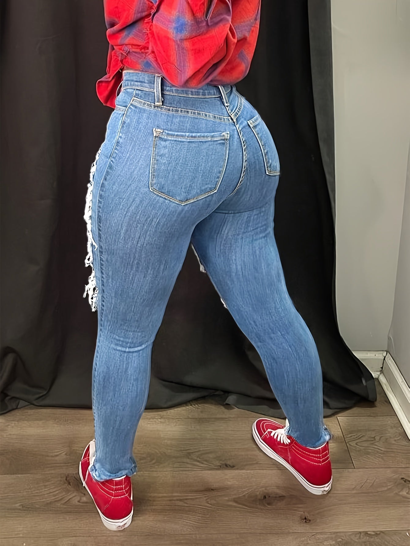 Stretchy Petite Fit Ladies Jeans - Cross-Border Fashion, Tight Cut, Small Feet, Comfortable, High-Quality Denim, Versatile, and Chic