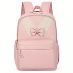 Airline Approved Unisex Carry-On Backpack - Foldable Oxford Fabric with Adjustable Straps, Zipper Closure & Pink Bow Design for College, Travel, Hiking, School (Hand Wash Only), Travel Backpack | Casual Backpack | Durable Bac