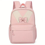 Airline Approved Unisex Carry-On Backpack - Foldable Oxford Fabric with Adjustable Straps, Zipper Closure & Pink Bow Design for College, Travel, Hiking, School (Hand Wash Only), Travel Backpack | Casual Backpack | Durable Bac