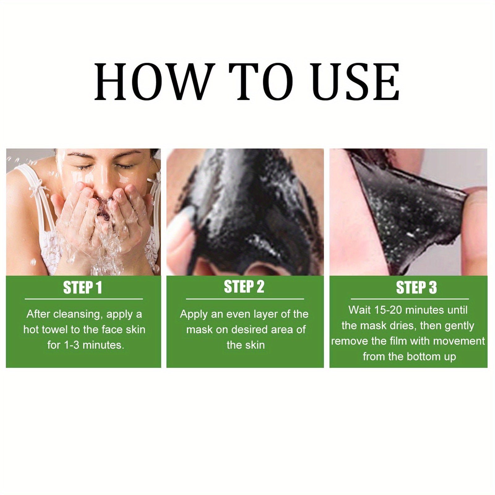 2pcs, 120g/ 4.23oz, Unisex Adult Bamboo Charcoal Facial Cleansing Mask, Contains Bamboo Charcoal, Aloe Vera, Alcohol-Free, Moisturizing - Suitable for All Skin Types
