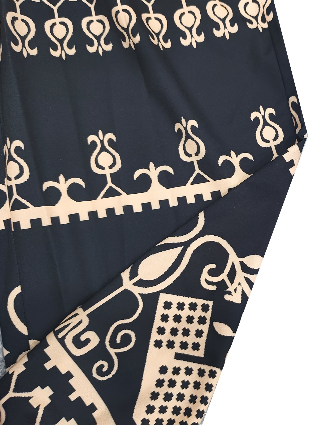 Elegant Women'S Paisley Print Crop Top and Jogger Pants Set, Polyester Spandex Blend, Woven, with Spaghetti Strap, for All-Season