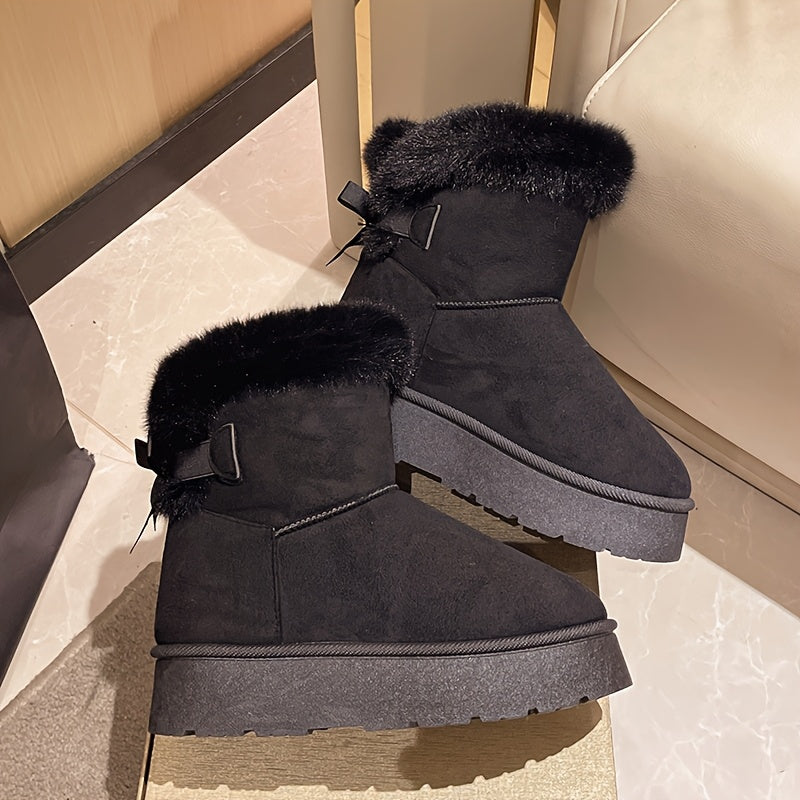 Warm Fleece-Lined Snow Boots
