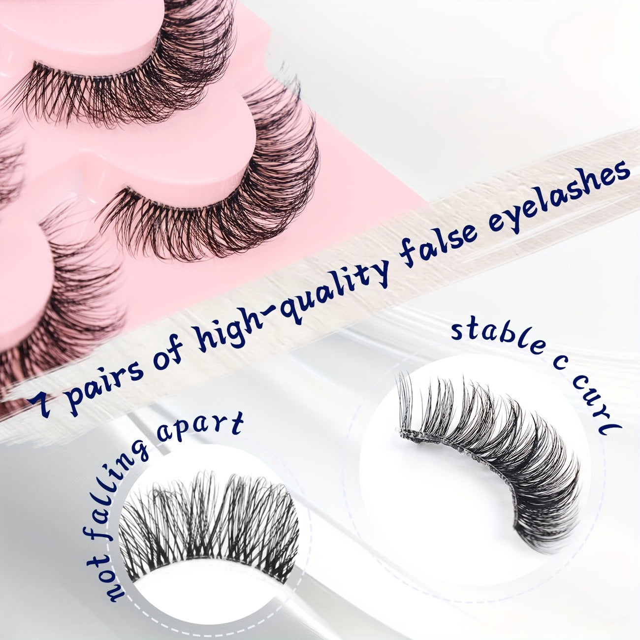 3 Boxes, 21 Pairs Of False Eyelashes, Natural, Slender, Curly, 3D, Delicate, Novice, Transparent Stem, Very Real, Suitable for Daily Use, Dating, Party, Makeup Eye Eyelashes