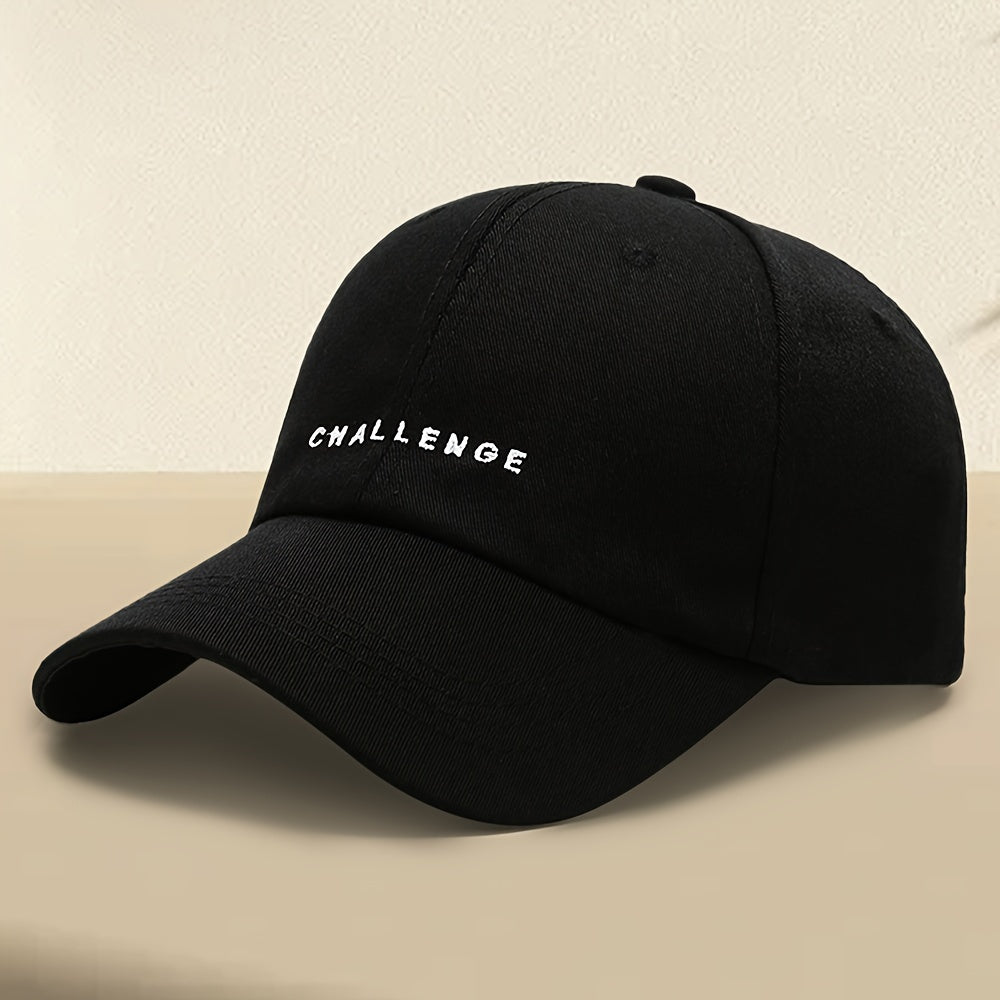 1pc Vintage Washed "Absolutely Not" Embroidered Baseball Cap - Unisex Lightweight Sun Protection Hat for Spring & Summer, Black Polyester with White Lettering, Adjustable Fit