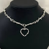 Elegant Gothic Heart Pendant Necklace - Stylish Punk Vintage Alloy Jewelry with Twisted Rope Chain, Perfect for Casual Attire or Gift Giving, Versatile Accessory | Punk Fashion Accessory | Intricate Pendant Details, Vintage J