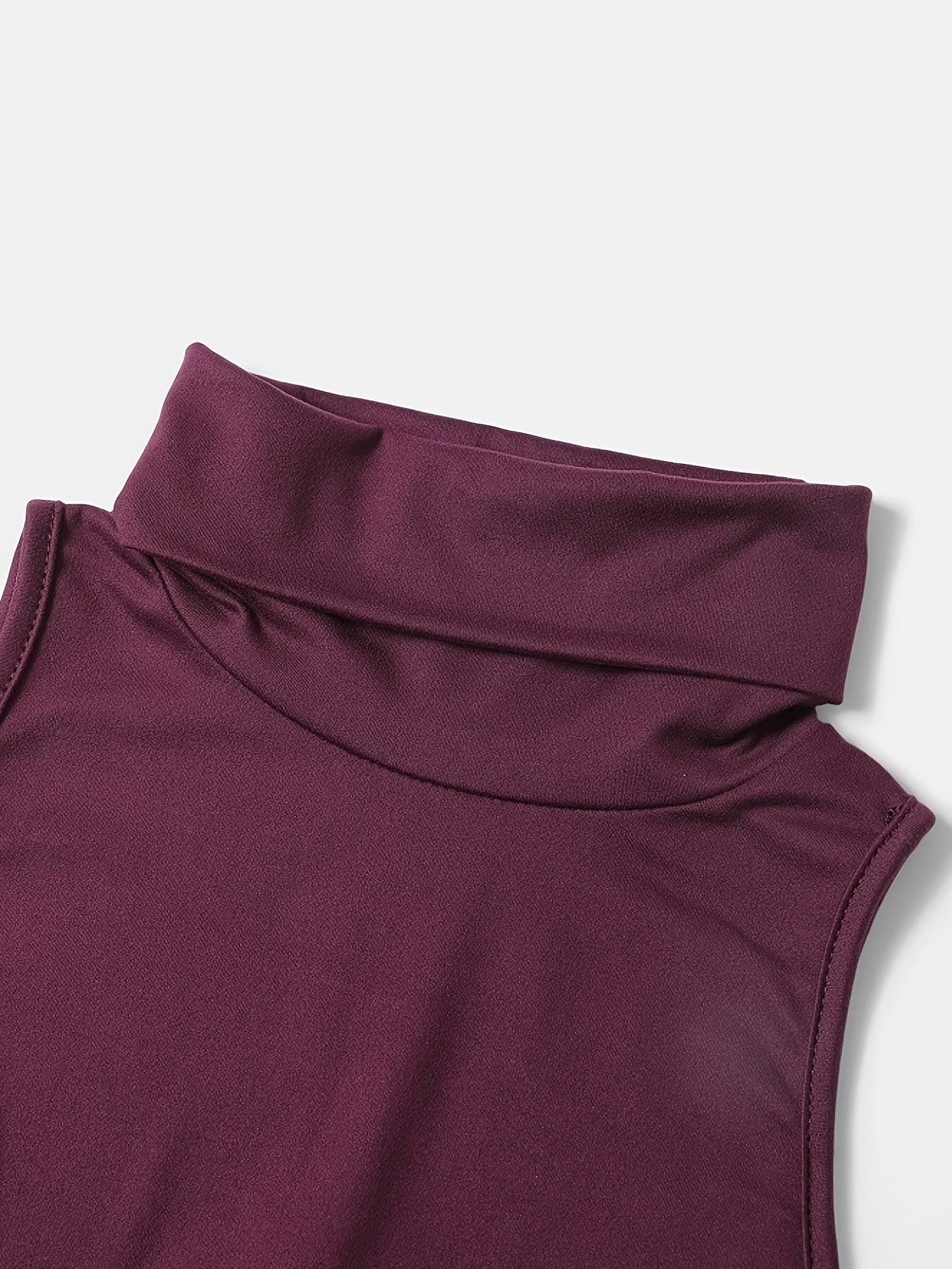 Elegant Women'S High-Neck Bodycon Dress | Long Sleeve, Sleeveless | Solid Color, Stretch Fit | Quilted Design | Perfect for Spring & Fall | Includes Stylish Handbag | Polyester & Elastane Blend, Long Sleeve Dres