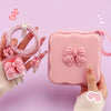 Pink EVA Material 6pcs Bowknot Storage Set - Data Cable Protector with Winding Tool and Anti-Breakage Charger Head Protector - iPhone Accessory Organizer