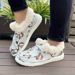 Cozy Penguin Print Slip-On Women's Boots - Soft Sole, Plush Lining for Winter Comfort, Casual Style