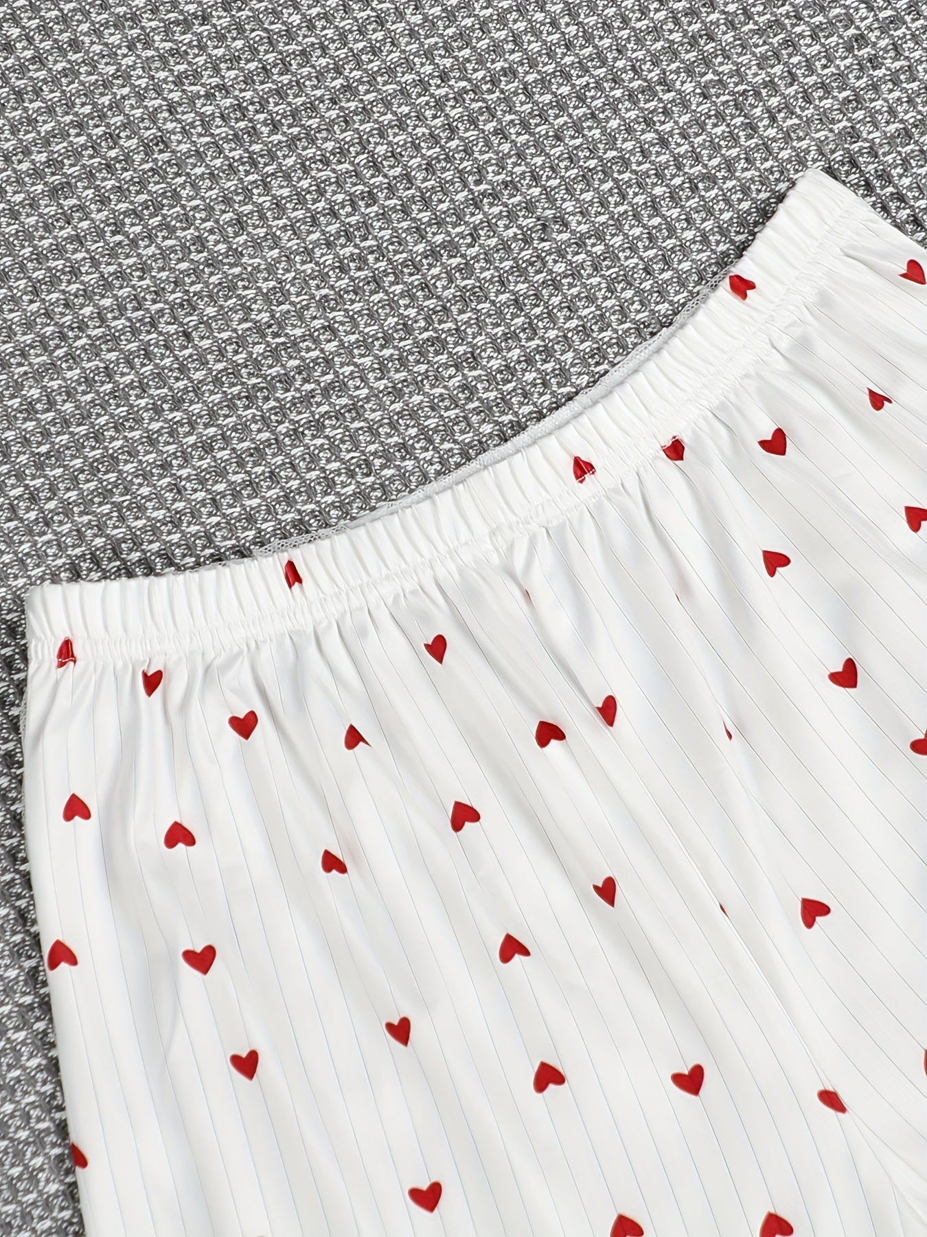 Women'S Pajama Set with Sexy Bow, Backless Love Letter Print & Elegant Long Pants, Comfortable Homewear for Spring/Summer/Fall - Polyester, No Collar, No Belt