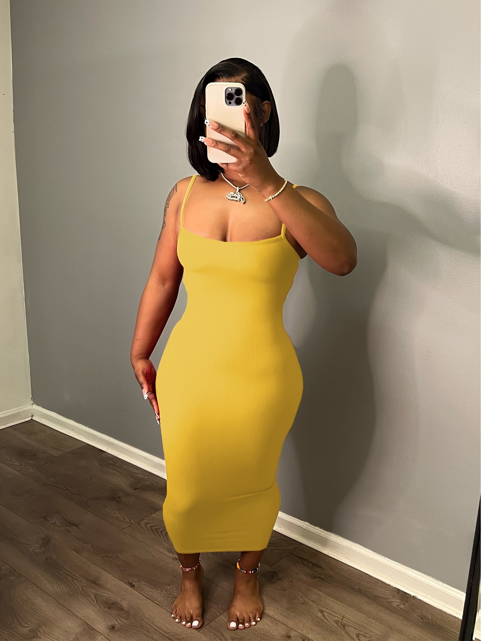 Women'S Casual Slip Dress Sleeveless Bodycon Dresses Ribbed Maxi Sundress Basic Party Club Dress