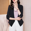 Thin Casual 34 Sleeve Short Suit Top