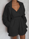 Women's Spring Summer Elegant Vest Blazer and Shorts 3-Piece Set for Casual Office Wear