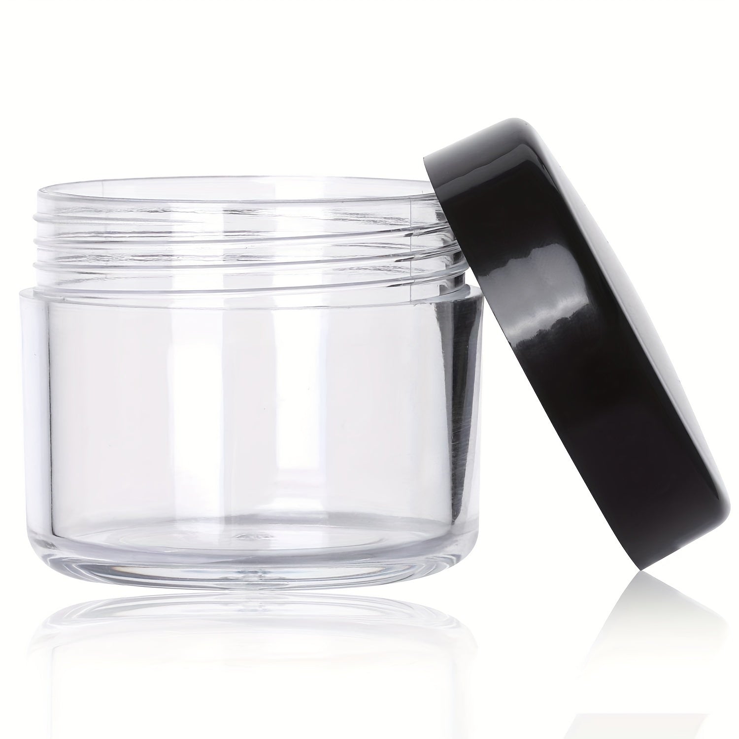 40-Pack Round Acrylic Plastic Jars with Screw-On Lids - Multipurpose Storage Containers for Creams, Cosmetics, Medicine, Spices, and Small Accessories - Durable,, Unscented