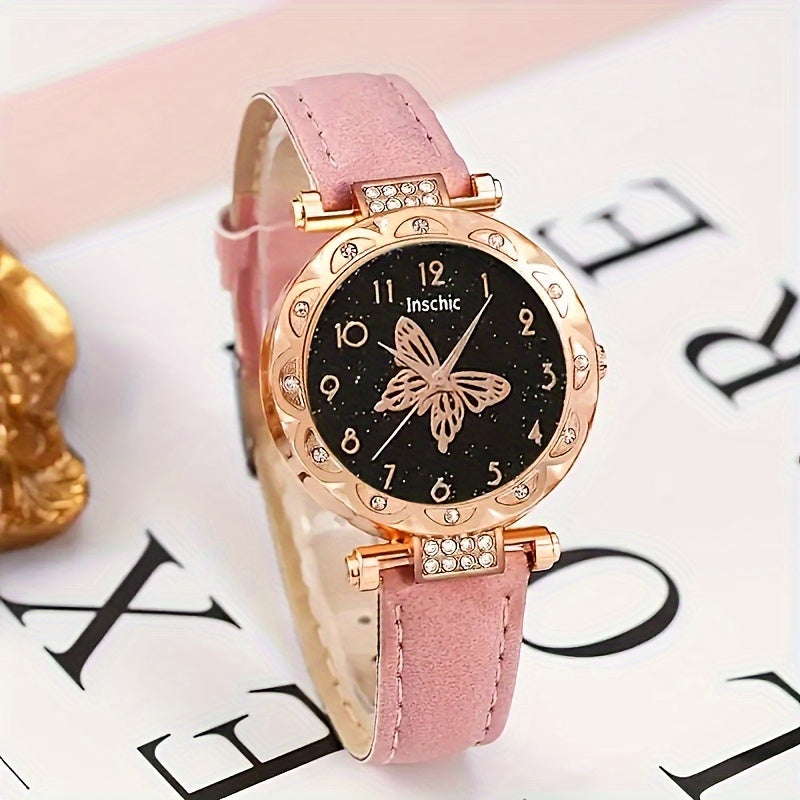 3pcs Exquisite Women's Quartz Watch and Accessories Suitable as Mother's Day Gift, Christmas Gift, New Year Gift, Birthday Gift