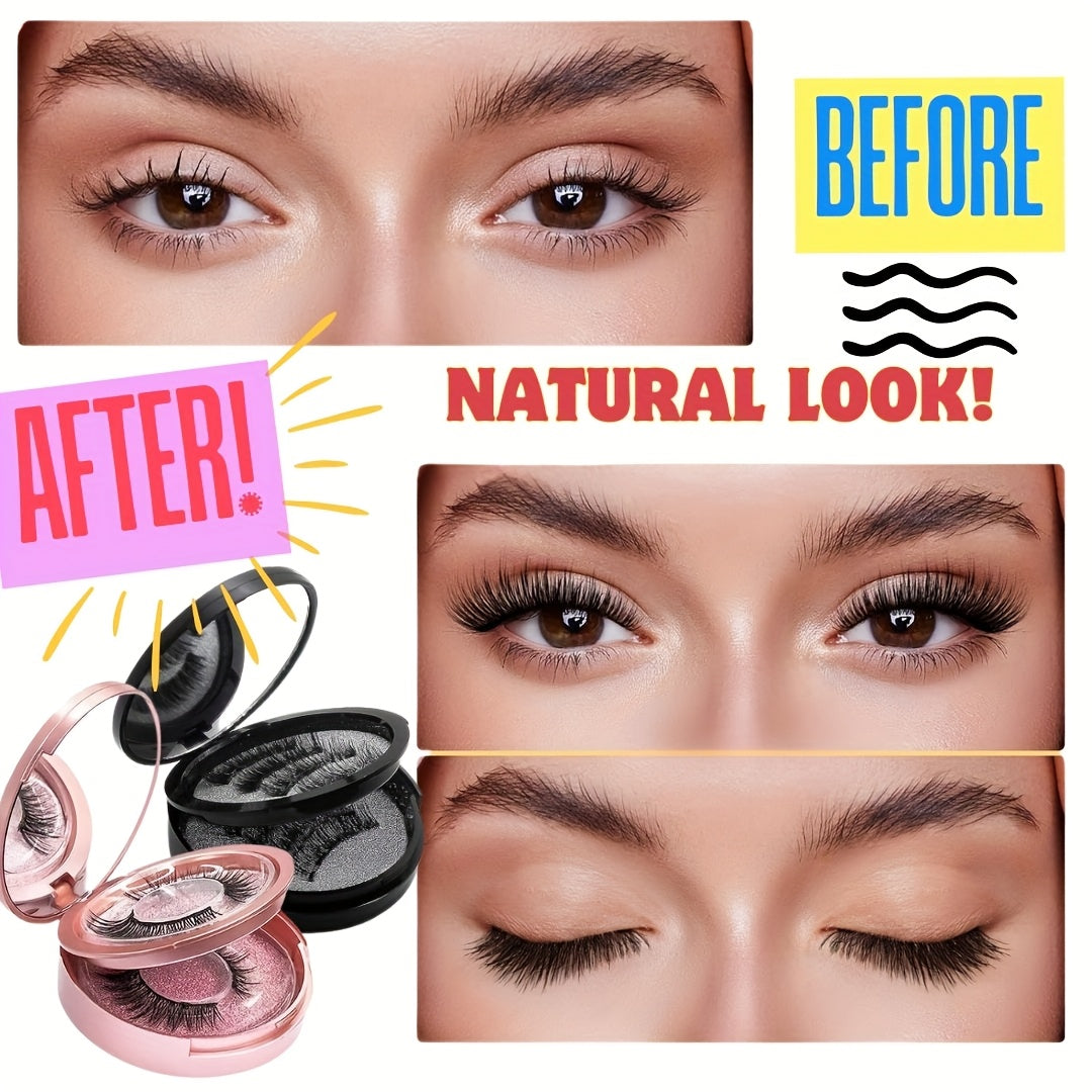 1/4/8pcs Easter Bunny Magnetic Lashes - 3D False Eyelashes Kit with Applicator | No Glue, Reusable & Waterproof | Natural Cat Eye Look, Easy to Wear, No Eyeliner Needed - Perfect Easter Gifts, Party Favors & Daily Wear