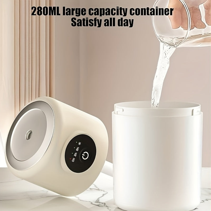 Humidifiers For Bedroom Cool Mist Humidifiers(Summer), Quiet Cool Mist Humidifier, Bedroom Bedside Humidifier, Desktop Air Diffuser, USB Powered, Adjustable Brightness Air Humidifier With Lighting, Suitable For Desks, Homes A