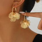 1 Pair Women's Vintage Style Double-Layer Hollow Hoop Earrings - Bold Golden-Tone Copper, Iron Ear Needle, All-Season Accessory | Daily Wear & Party Suitable | Versatile Design