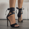 Women's Strappy Stiletto Sandals, Elegant Pointed Toe & Peep Toe High Heels, Fashion Party & Banquet Dress Shoes