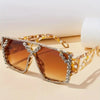 Women's Stylish Geometric Fashion Glasses with Crystal Rhinestones, Protection, Gradient Lens, Tortoiseshell Frame - Perfect Birthday Gift for Her, Stylish Glasses