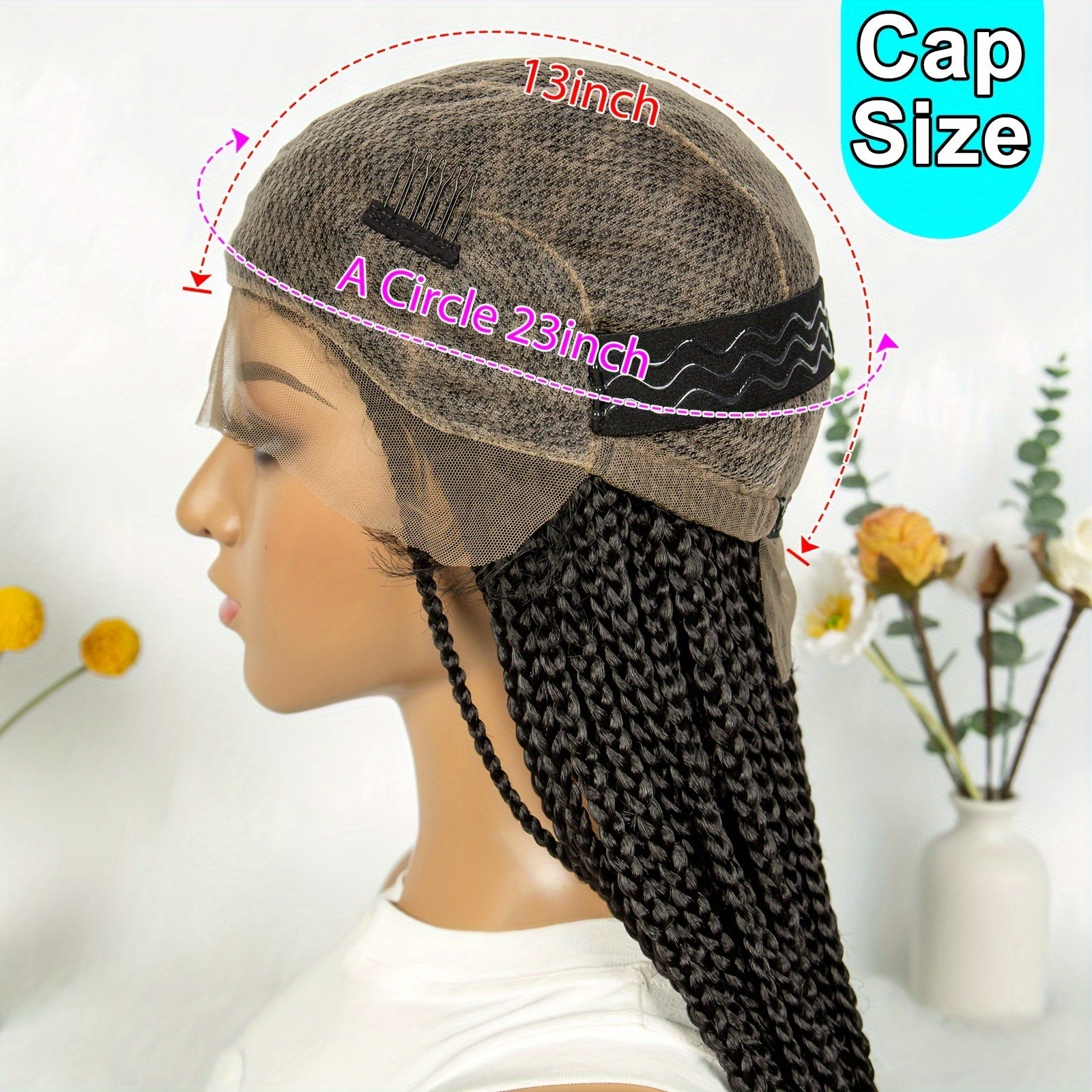150% Density Full Lace Goddess Wig for Women - Curly Braided Butterfly Edge Style, Medium Length, High-Temperature Fiber, Perfect for African American Women, Vacation Ready, Lace Front Wig