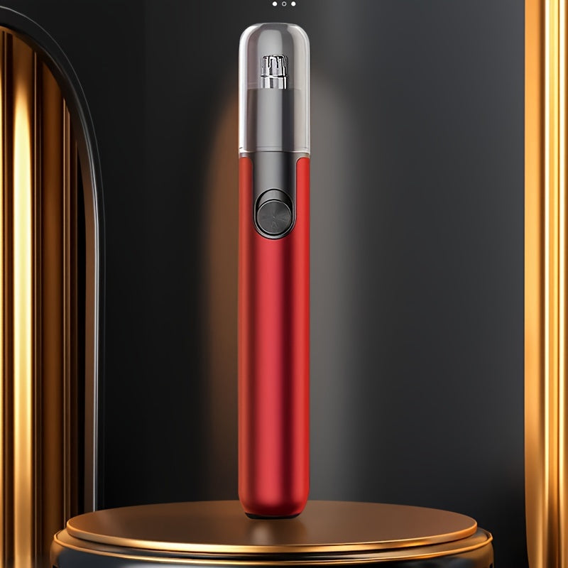 Painless Nose & Ear Hair Trimmer - Aluminum Body, Easy Eyebrow & Facial Hair Removal, Rechargeable Lithium Battery, 4V-12V Operating Voltage for Men & Women, 14+ Age Group, Electric Nose Hair Clippers with LED Light and Trave
