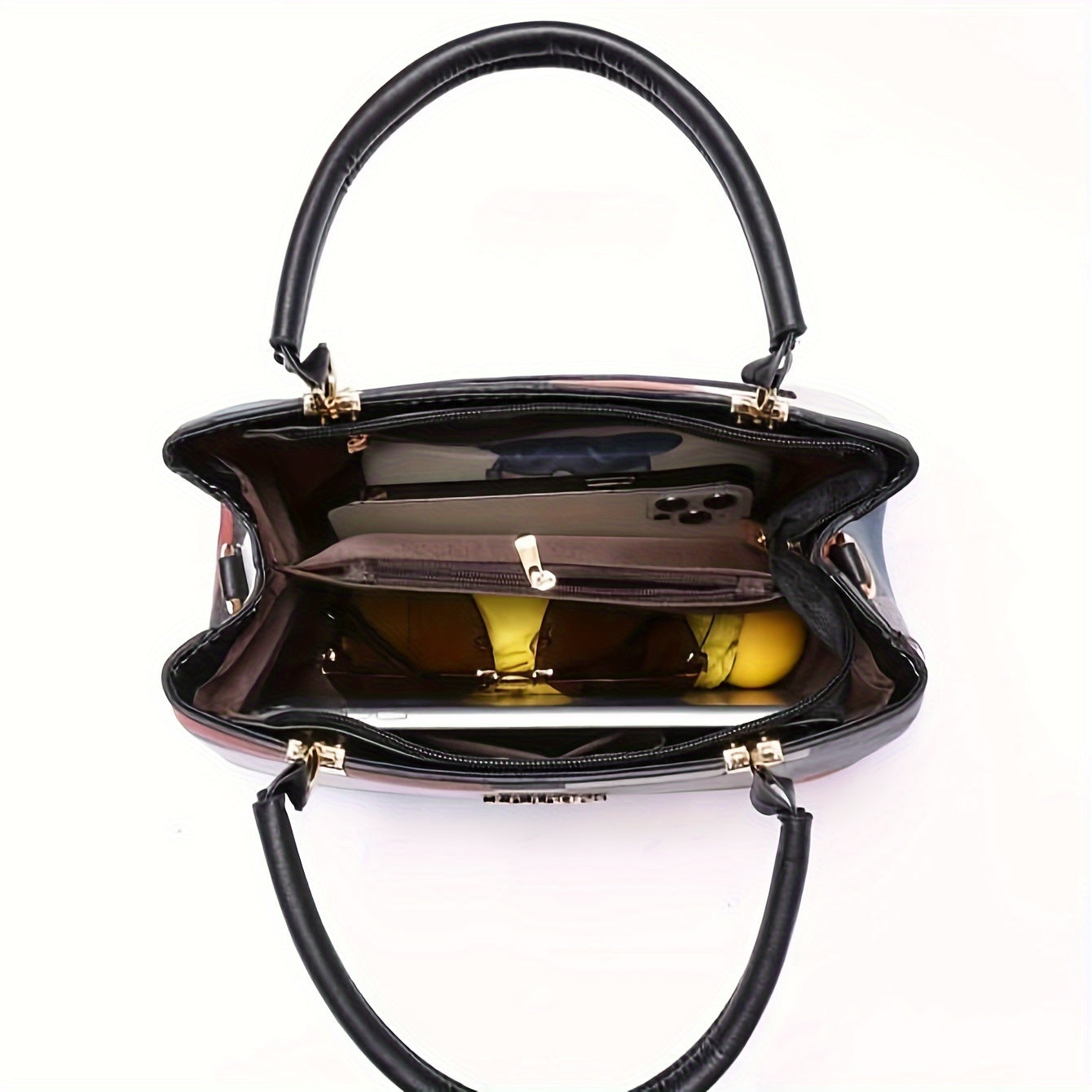 Stylish Grid Pattern Shoulder Bag - Top-Handle Bag with Magnetic Closure, Multiple Compartments, Spacious Interior, Perfect for Formal Occasions, Work, School, and Daily Use - Elegant and Practical Accessory