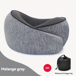 Comfortable Memory Foam 1pc Travel Pillow - Breathable, Machine Washable - For Airplane, Office, Car, and Home Lounging