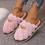Cozy All-Season Non-Slip Striped Slip-on Slippers - Unisex Casual Fabric Upper/Inner EVA Sole Shoes - Hand Washable Comfort Indoor Floor Footwear