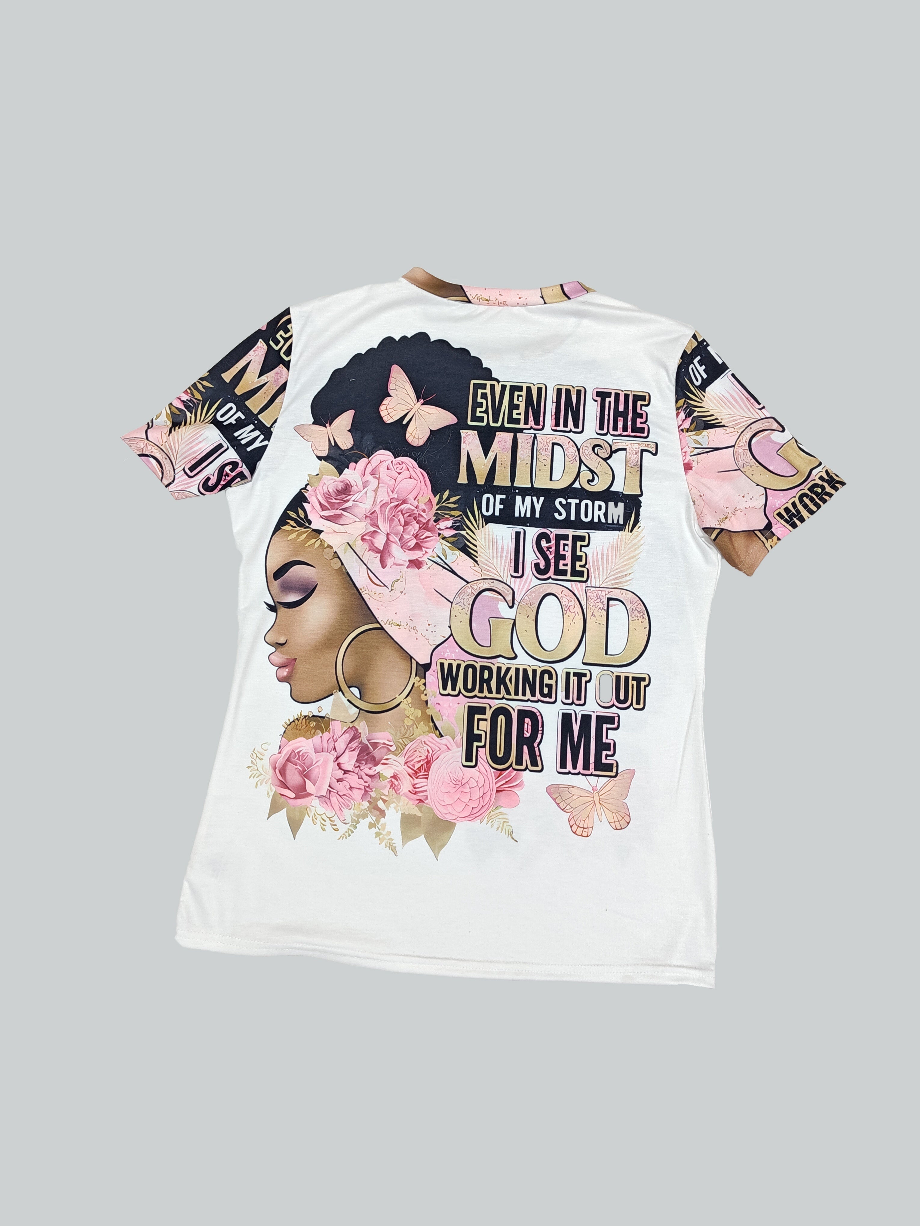 Face Women's T-Shirt - Retro Round Neck, Short Sleeve, Letter Printed, Soft & Breathable for Casual Wear