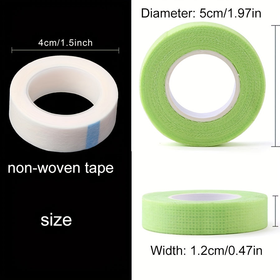 4 Rolls of SoftTouch Micropore Fabric Eyelash Extension Tapes - Breathable, Colorful, Professional-Grade Adhesive for Grafting Eye Lashes - 9m Long, Gentle on Skin, Easy to Remove, Reusable