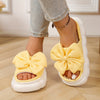 A Pair of New Cute Solid Color Women'S Home Slippers with Thick, Non-Slip, Soft EVA Soles, Breathable And Comfortable Open-Toe Design, Suitable for All Seasons.
