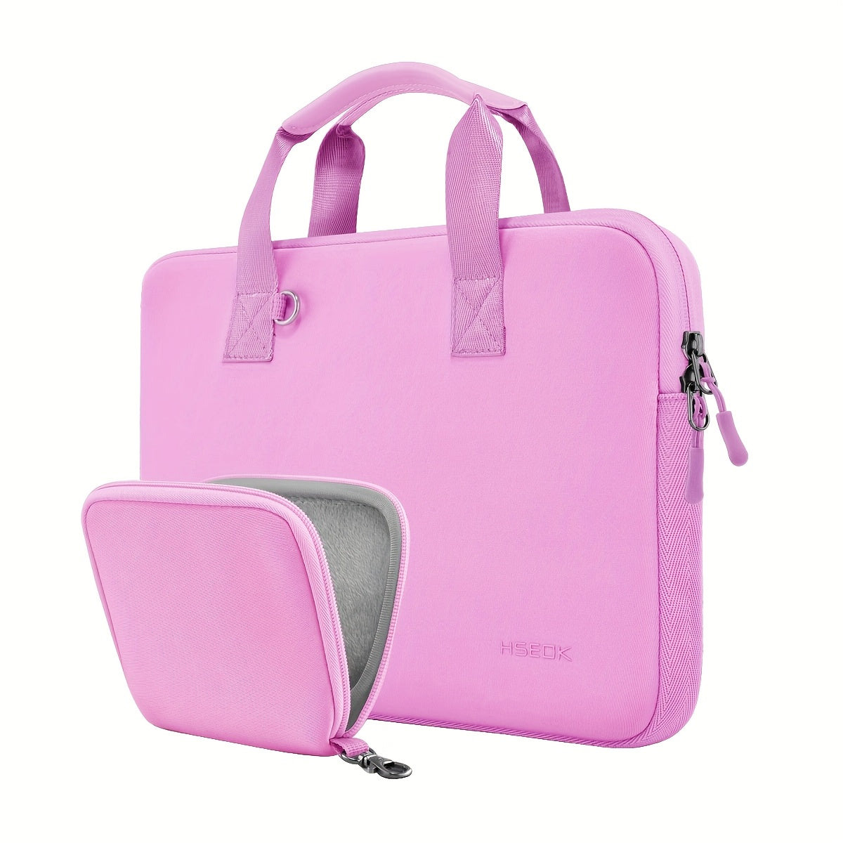 1pc 13-14 inches Laptop Sleeve Elastic Neoprene Case Notebooks Hand Bag with Handle and Small storage bag