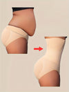 High-Waist Tummy Control Shapewear Panties for Women - Slimming Waist Trainer & Butt Lifter, Breathable Knit Fabric, Spandex/Polyester, Hand Washable, Seamless Design, Solid Beige, Body Shaping Underwear|Seamless Underwear|Br
