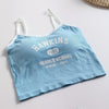 Girls Fashion Sports Cropped Cami Top With Padding, Suitable For 11-15 Years Old