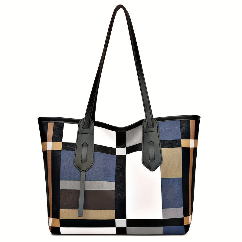 Large Capacity and Versatile Lightweight Tote Bag, Ladies' Fashionable Shoulder Bag for Casual Outing and Daily Commuting