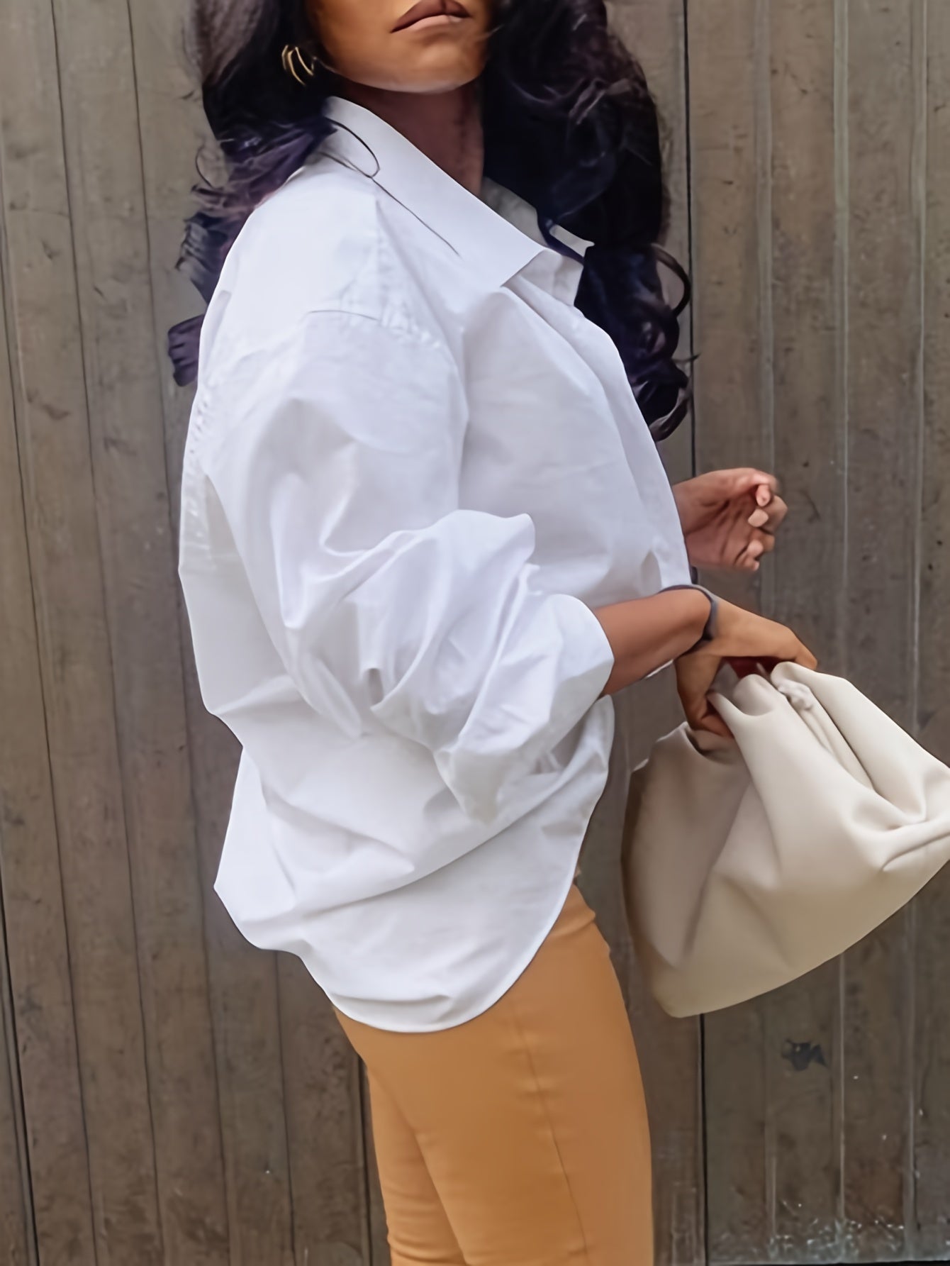 Cat Print Patched Pocket Button Front Shirt, Casual Long Sleeve Shirt For Spring & Fall, Women's Clothing