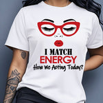 Graphic Print Crew Neck T-shirt, Short Sleeve Casual Top For Spring & Summer, Women's Clothing