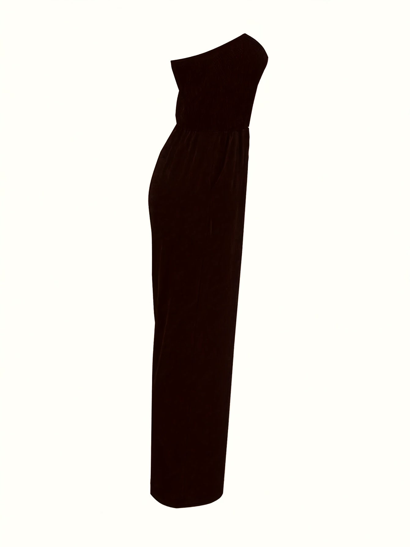 Women's Fashion Plain Color Tube Dress with Matching Pants