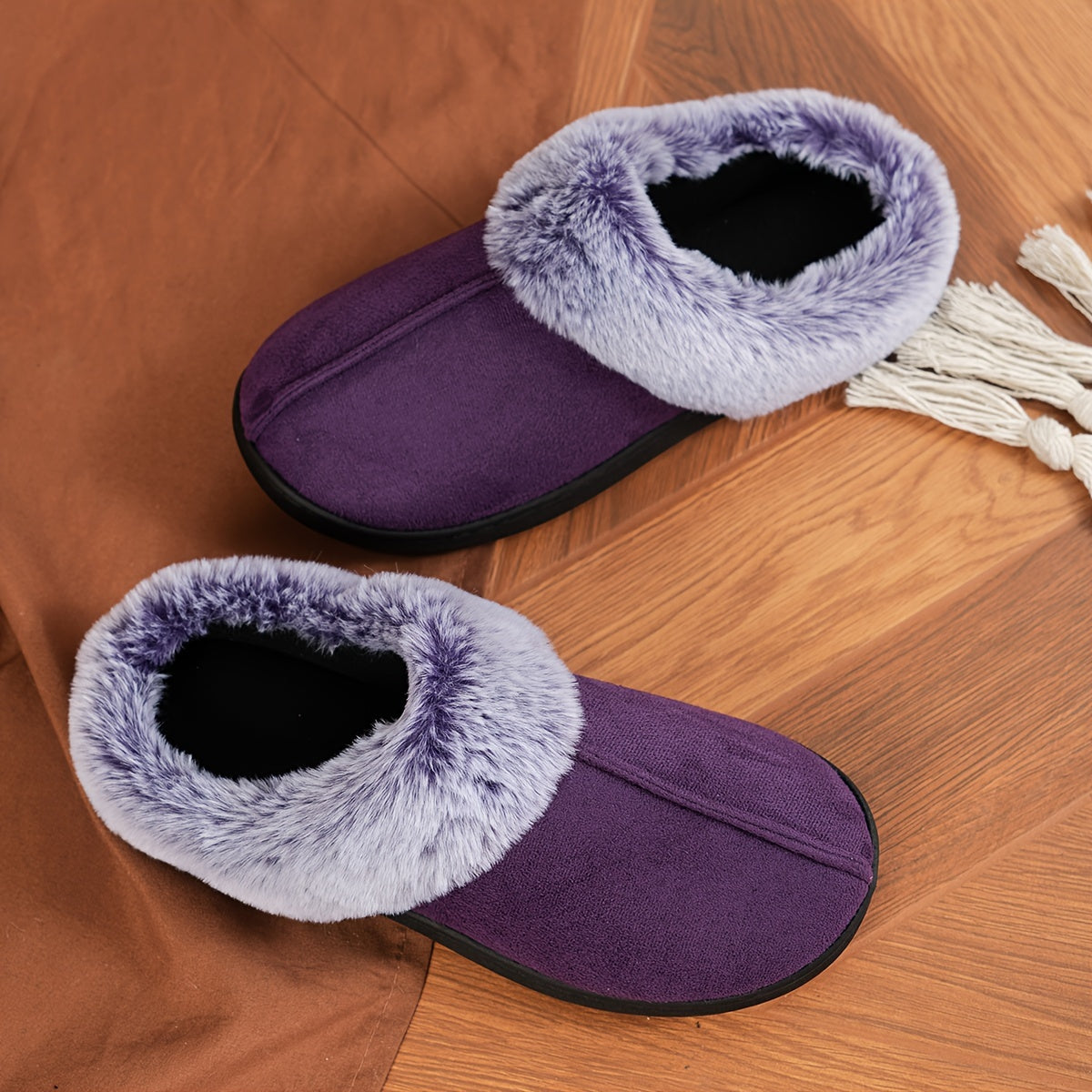 CozyPlus Slippers - Ultra-Soft, Plush Lined, Non-Slip, Closed-Toe, Flat Sole, Warm, and Fuzzy Winter Shoes for Home - Soft, Gentle, and Comfortable Footwear for Cold Weather