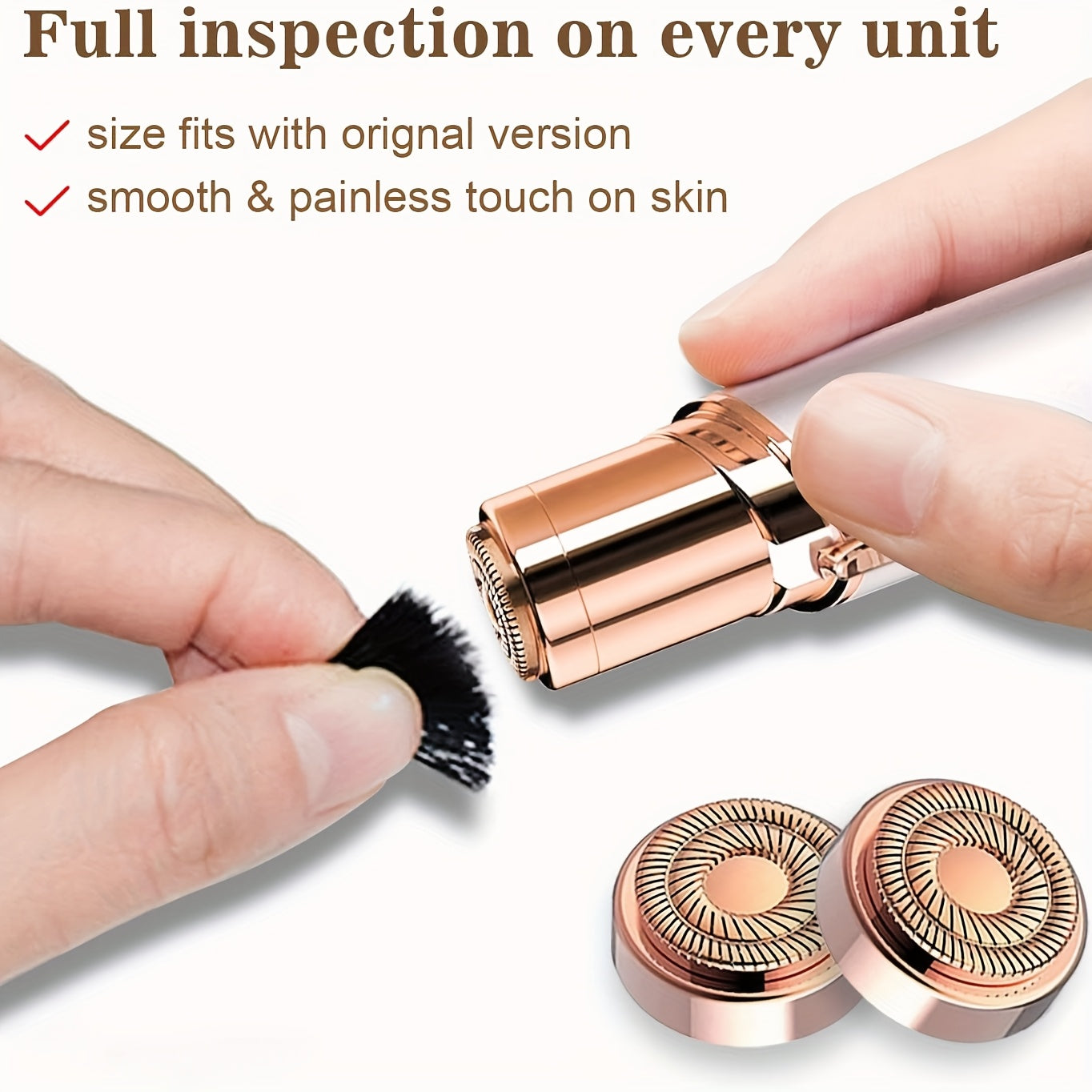 Facial Hair Remover For Women, Painless Hair Removal Device Portable Womens For Lip, Chin With USB Rechargeable, Rose Golden &Red &White
