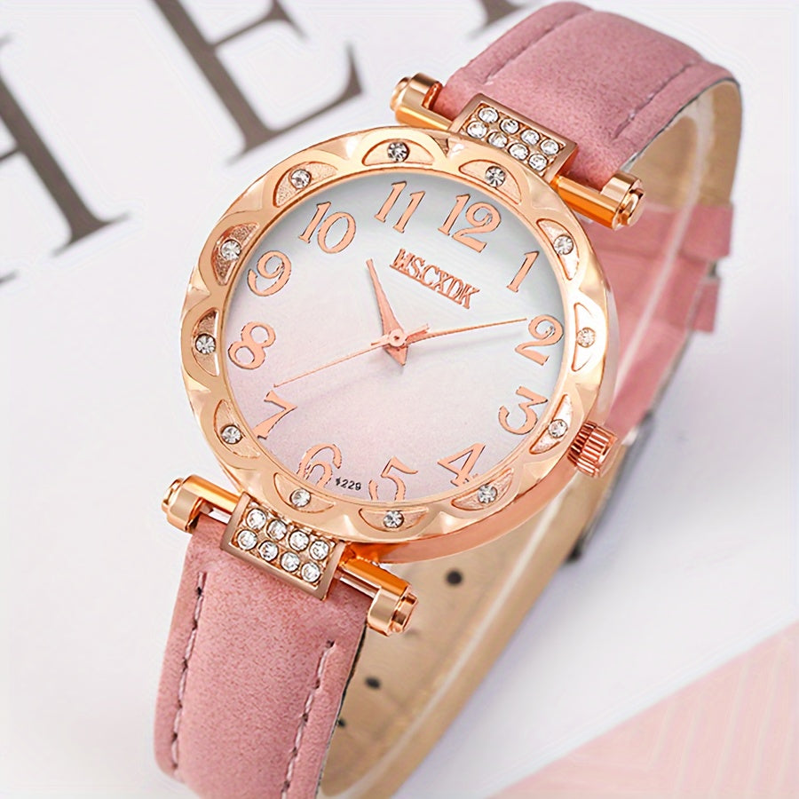 1pc Women's Luxury Quartz Watch for Daily Wear and 1pc Bracelet