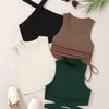 4-Pack Sexy Halter Neck Vest Top - High Elasticity, Strapless, Solid Color, Machine Washable - Perfect for Spring, Summer, and Fall