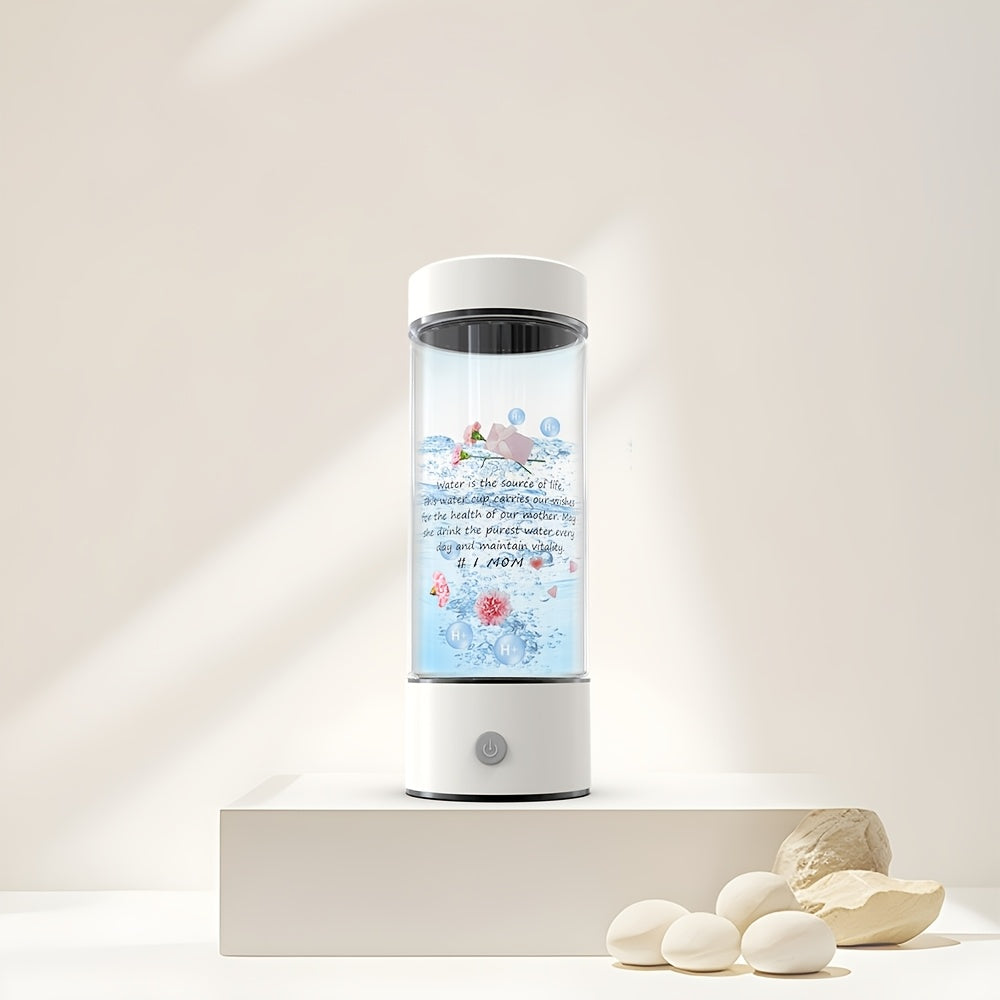 Portable hydrogen water bottle, upgraded version of 1000mAh rich in hydrogen water cup, rechargeable electrolytic hydrogen generator for 3 minutes, bubble machine spare parts, suitable for home office travel fitness