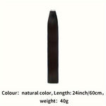 Natural Black Tape in Hair Extensions Human Hair Black Tape in Hair Extensions Real Human Hair Extensions Tape in #1B Black Hair Extensions Real Human Hair 20pcs 16-26 Inches