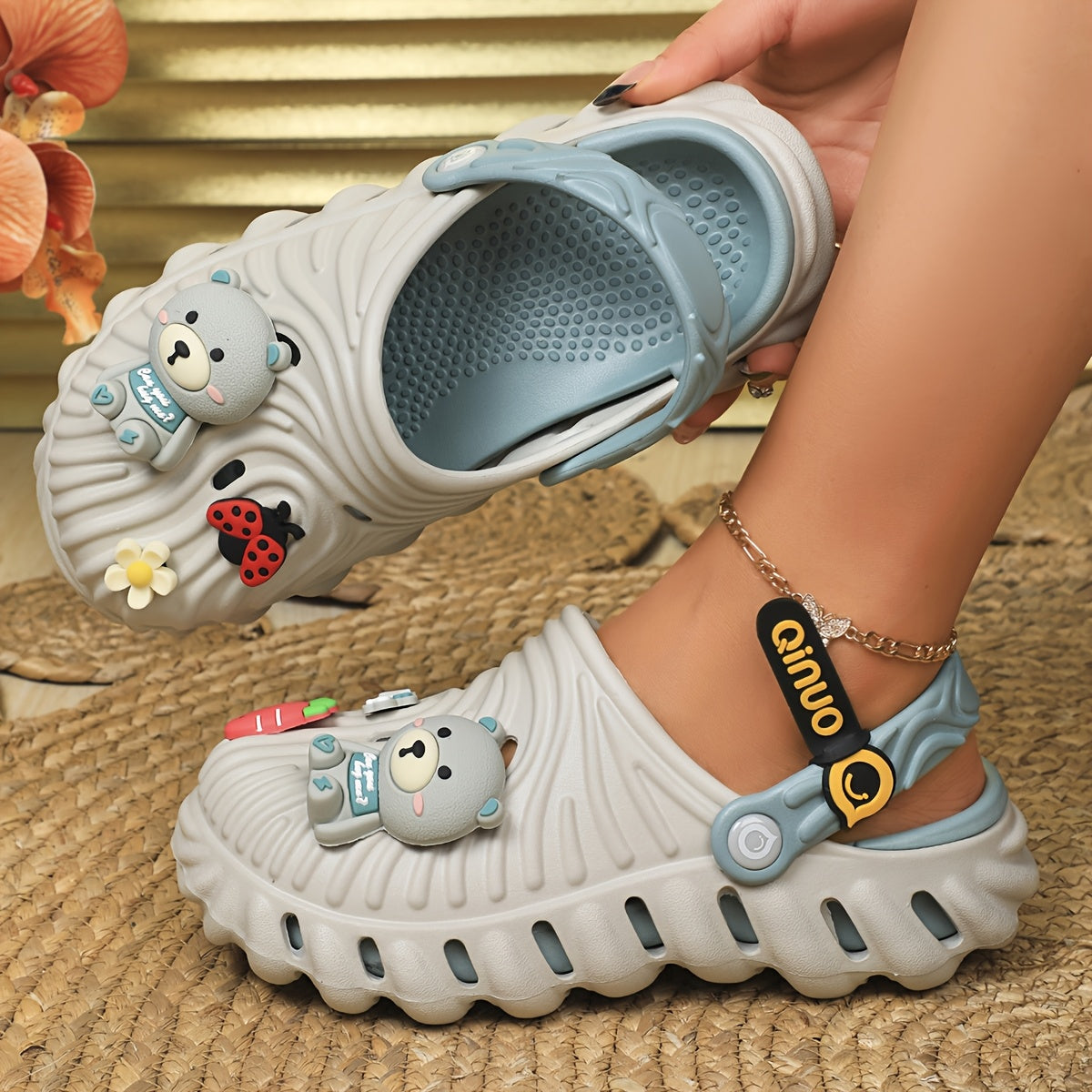 Women'S Cute Cartoon EVA Clogs - Soft, Comfortable, and Versatile for Casual Wear, Slides, and Summer-Ready, Fashion-Forward, Two-Wear Design with Independent Activity Foot Pads, Clogs for Ladies